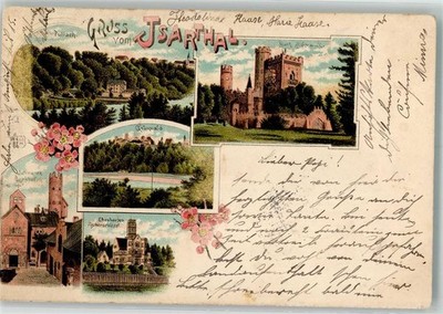 13967405 - 8023 Pullach Gruss vom Isartal Gruenwald Burg Schwanek Ebenhausen