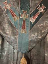 Gaspard Green Cope Priest Mass SilkVesmtent Vespers