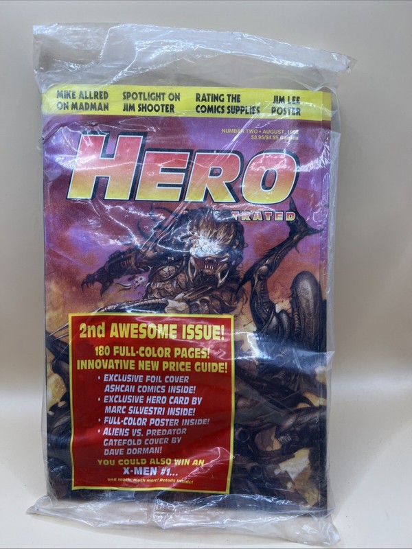 Hero Illustrated Comics Magazine August 1993 Sealed Bagged with Poster Card