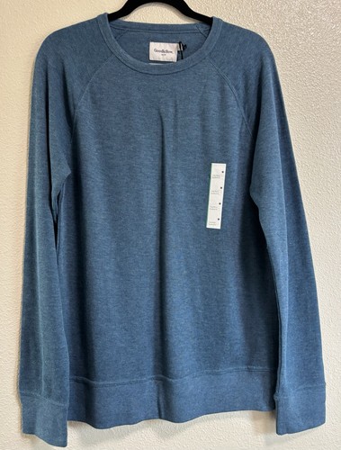 Goodfellow & Co Men's Standard Fit Long Sleeve Waffle Knit Top Size Medium Teal - Picture 2 of 8