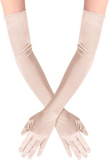 Long Opera Party Gloves for Women 1920S 20S Satin Gloves Costumes Elbow Length B