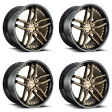 Set 4 19 Niche M195 Methos 19x8.5 5x120 Bronze Black Bead Ring Wheels 35mm Rims