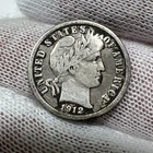 1912 S Barber Dime. 90% Silver.  Nice Higher Grade Old US Coin!