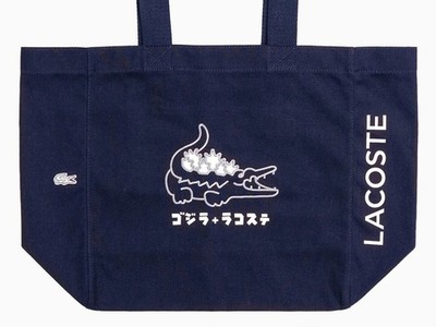 LACOSTE x GODZILLA 2.0 Tote Bag NAVY Limited JAPAN Authentic 2026
