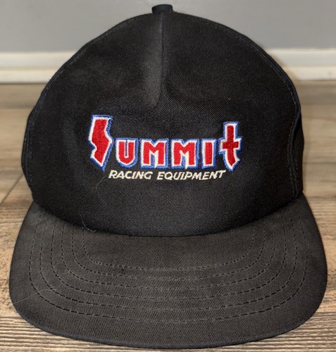 Summit Racing Equipment Adjustable Snapback Hat Cap Black Red USA