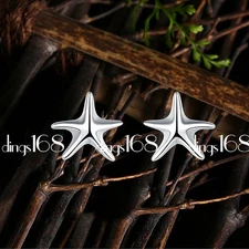 Genuine Girl's 925 Sterling Silver 10mm Cute Starfish Stud Post Earrings Z464