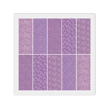 Purple JELLY ROLL: 20 2 1/2" x 44" Strips, 100 Cotton Fabric, 5 Prints 4 Each