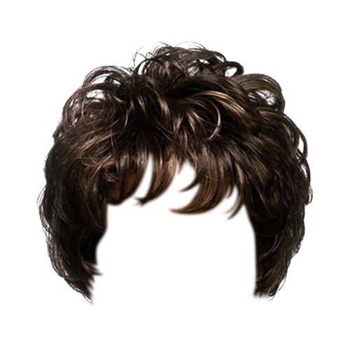 Schräger Pony flauschig und farbig kurze lockige Haare Kopfhörer für Frauen wellig kurz - Bild 4 von 6