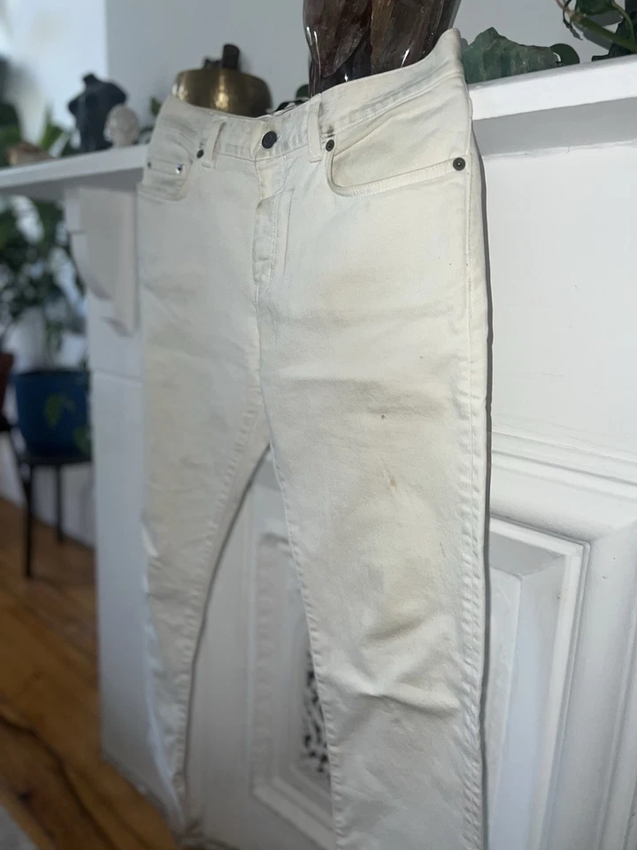SAINT LAURENT Paris D01 M/SL-LW White SLIM FIT LOW WAIST Jeans 33 - Image 4 of 4