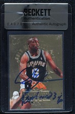 BAS 1995-96 Fleer Ultra Gold Medallion Edition Avery Johnson #163 Auto 3c7