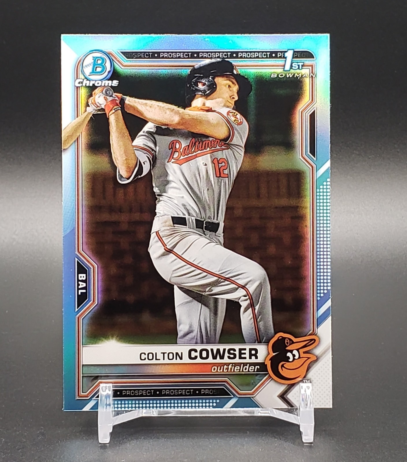 Colton Cowser (2021) Bowman Draft Chrome #BDC-166 Sky Blue Refractor