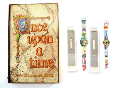 2 Swatch Watch BOSTON BOOK GG123PACK Boxed Set 1993 Once Upon A Time GG123 LP114