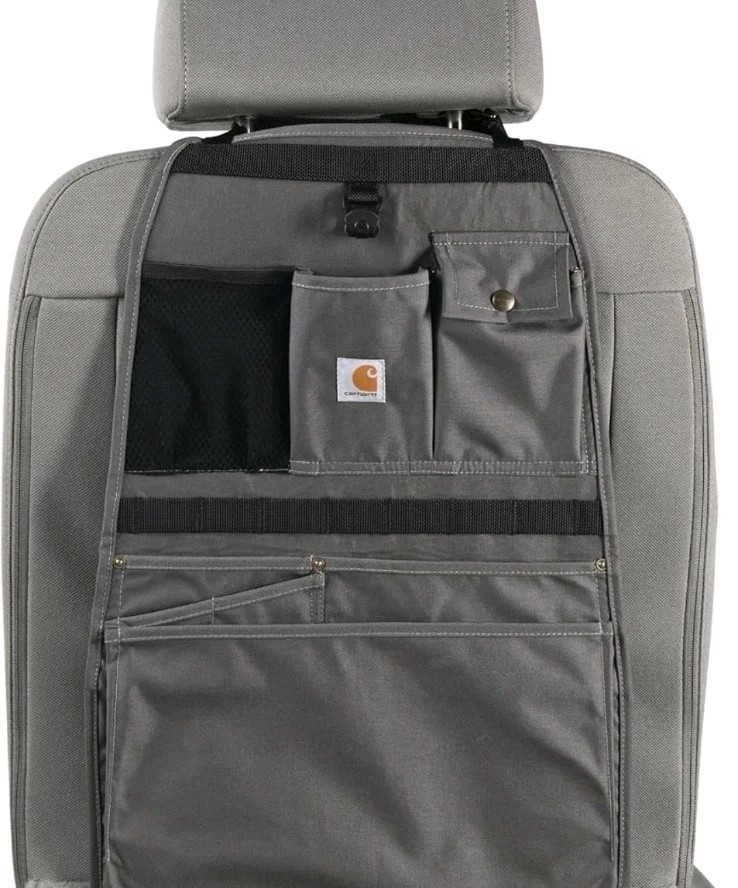 Carhartt Universal Nylon Duck Seat Back Organizer, Gravel One Size,  thumbnail 2