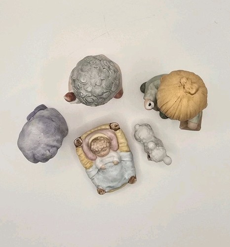 Vintage Homco Home Interiors Christmas Nativity Set 5 Children Figurines - Picture 12 of 15