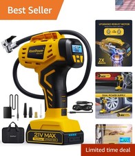 Gonfiatore Pneumatici Compatto 160PSI - Compressore Aria Ricaricabile Rapida per Auto e Bici