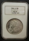 1884 O Morgan Silver Dollar NGC MS-65 Old fatty Holder- Notice No Bar Code!!