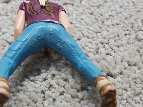 Schleich PONY HORSE RIDER Purple Shirt Girl Blond Hair - Picture 9 of 11