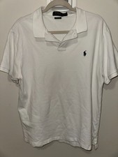 Polo Ralph Lauren Men s White Polo Shirt Size XL Short Sleeve Cotton