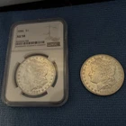 Lot Of Two 1886 Morgan Silver Dollars  90% Silver Philadelphia