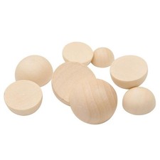 Half Wooden Ball Natural Craft Split Wood Balls Sphere Semicircle Dia 10mm-90mm