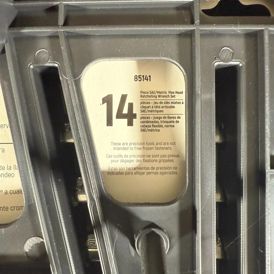 14-Piece GearWrench 85141 Flex-Head Ratcheting Wrench Set SAE / Metric - Image 2 of 2