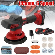 Cordless Car Polisher 21V Electric Polishing Machine 6-Inch Buffer Waxer Kit UK