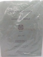 U.S. Coast Guard - 1955 Rules And Regulations for Uninspected Vessels Pamphlet