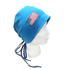 Nurse Scrub cap US flag Embroidered Surgery Hat Surgical Cap w/ buttons