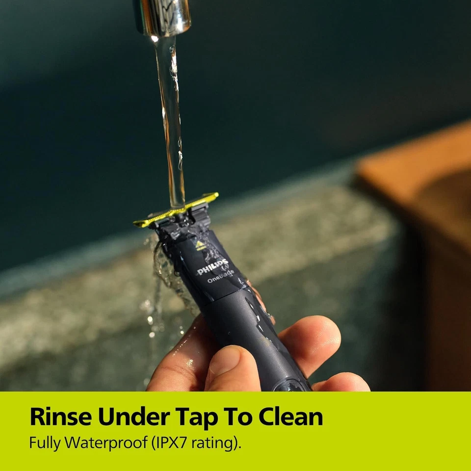 Nueva recortadora y afeitadora híbrida facial Philips QP1424/10, One Blade para hombre - Envío gratuito Foto 2 de 4