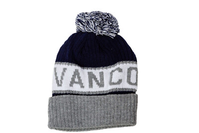 VANCOUVER - CANADA Province TOQUE HAT With Pom Pom ..Flag MATRIX..CDA-TQ24-VAN-1