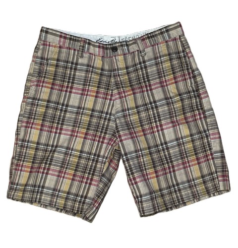 Eddie Bauer Men's Legend Wash Brown Plaid Chino Shorts - Size 34 | eBay