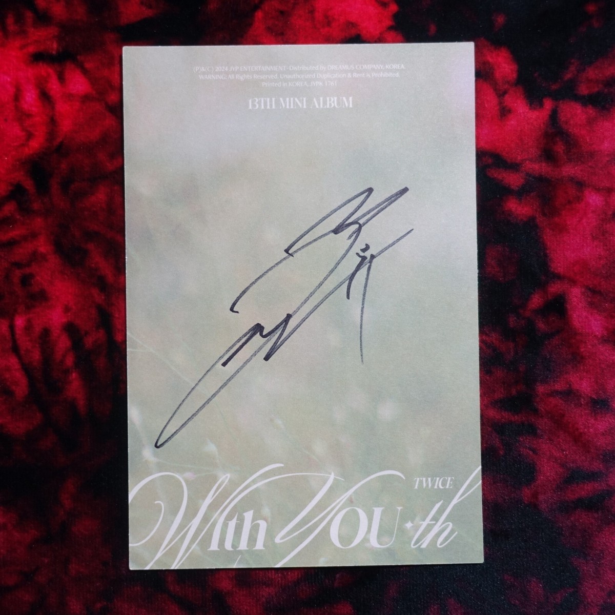 TWICEジョンヨンサイン TWICE ジョンヨン 直筆サイン入りチェキ TWICE celebrate ジョンヨン
