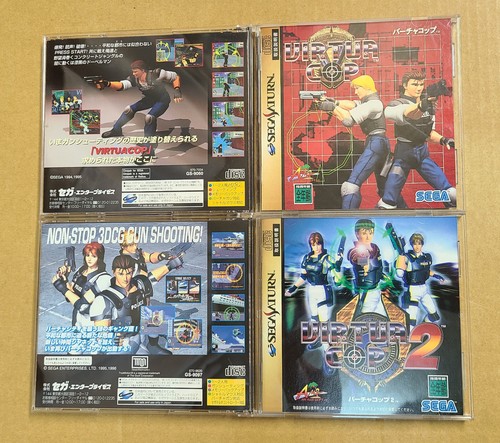 VIRTUA COP 1 2 + VIRTUA GUN 2 Controllers Sspecial Pack Set SEGA SATURN Japan - Picture 8 of 24