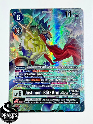 Digimon TCG - Justimon: Blitz Arm Ace - BT19-064 - SR - Alternate Art