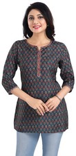 Thread and Sequine Work Kurtis for Women Indian Kurti Tunic Kurta Shirt DKS03