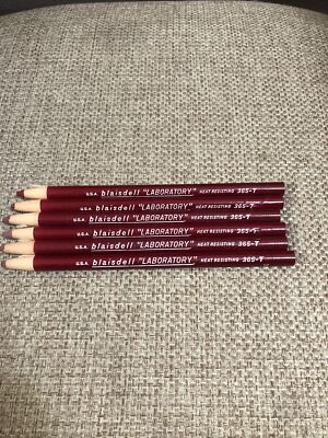 CHINA  MARKERS  BLAISDELL (6 Markers No Box) Laboratory Markers 365-T Red  VTG
