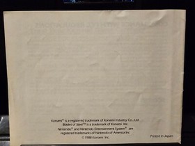Blades of Steel Nintendo NES Manual Instruction Booklet Only