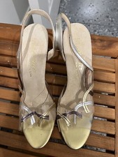 Romance Vintage high Heels Shoes gold ans silver size 6