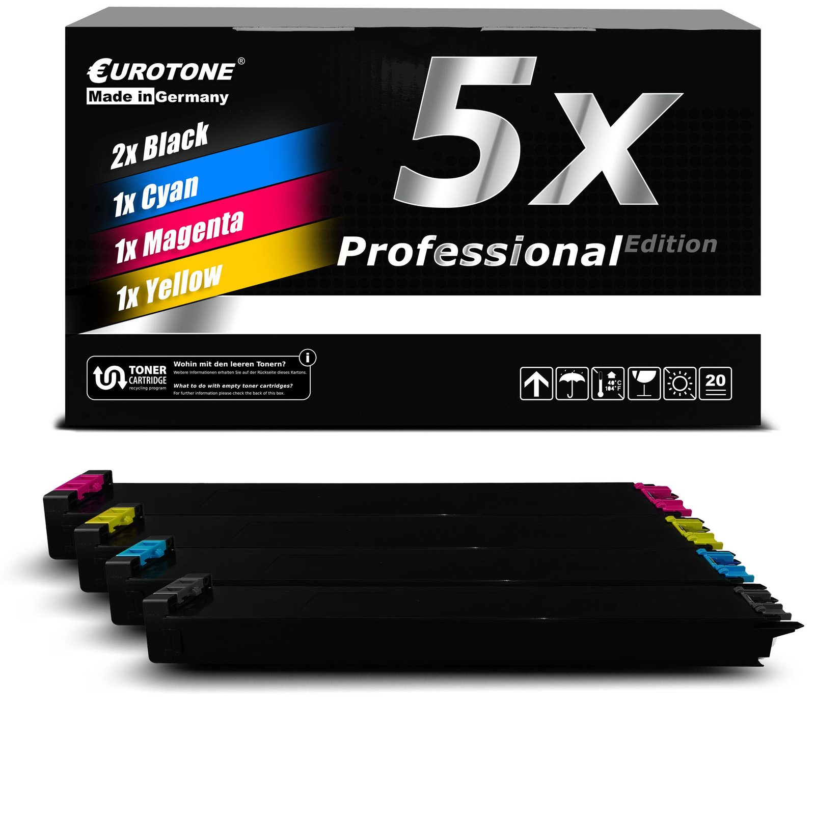 5x per Cartridge Sharp MX-3110 MX-3115 MX-3140 Approx. 15.000/20.000 ...