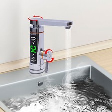 110V Electric Instant Hot Water Heater Shower Kitchen Tap Faucet Digital Display