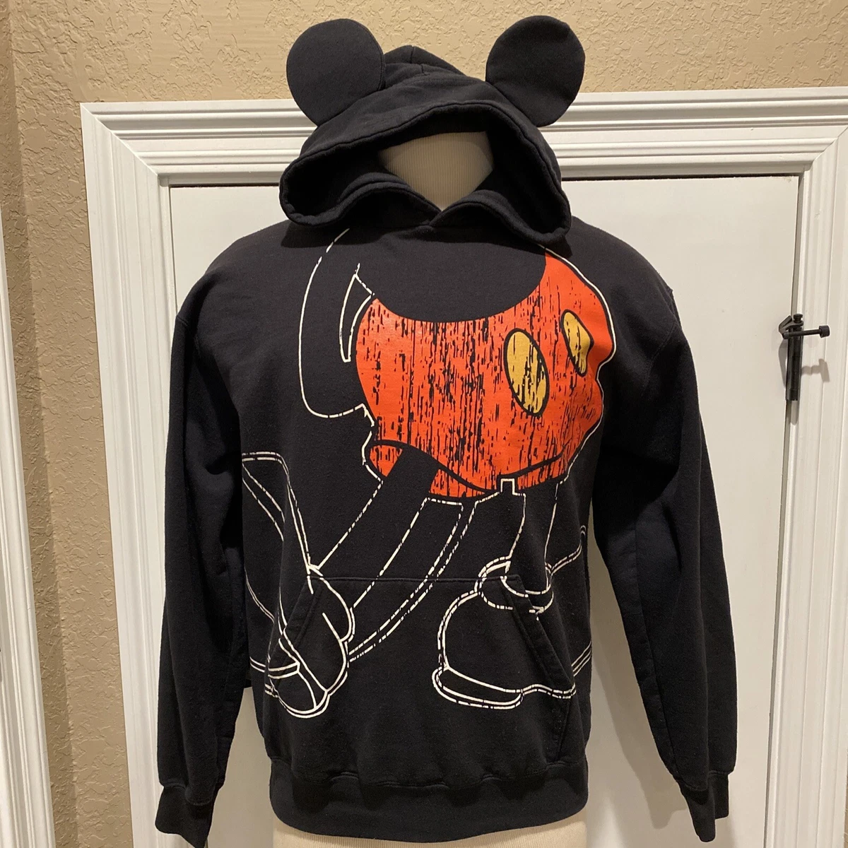 DISNEY PARKS MICKEY MOUSE HOODIE SWEATSHIRT EARS COSTUME MEN'S DISNEY PARKS MICKEY MOUSE HOODIE SWEATSHIRT EARS COSTUME MEN'S