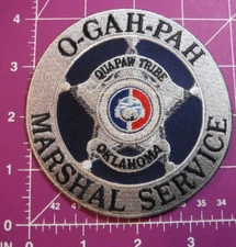 Quapaw Tribe Oklahoma Marshal Service patch-new Tribal Police.-B