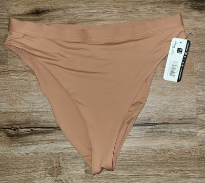 NWT Dippin' Daisy's size L Beige Tan Swim Bikini Bottom