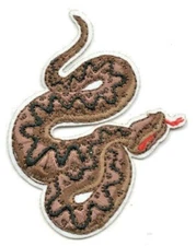 RATTLESNAKE Iron On Patch Snakes 