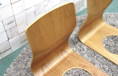 Lot of 2 Tendo Mokko Kenji Fujimori Chair Zaisu Vintage Japanese