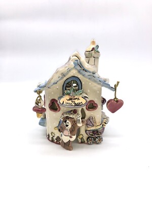 Blue Sky Clayworks Little Bears Candle House Votive Holder 2000 EUC Rare