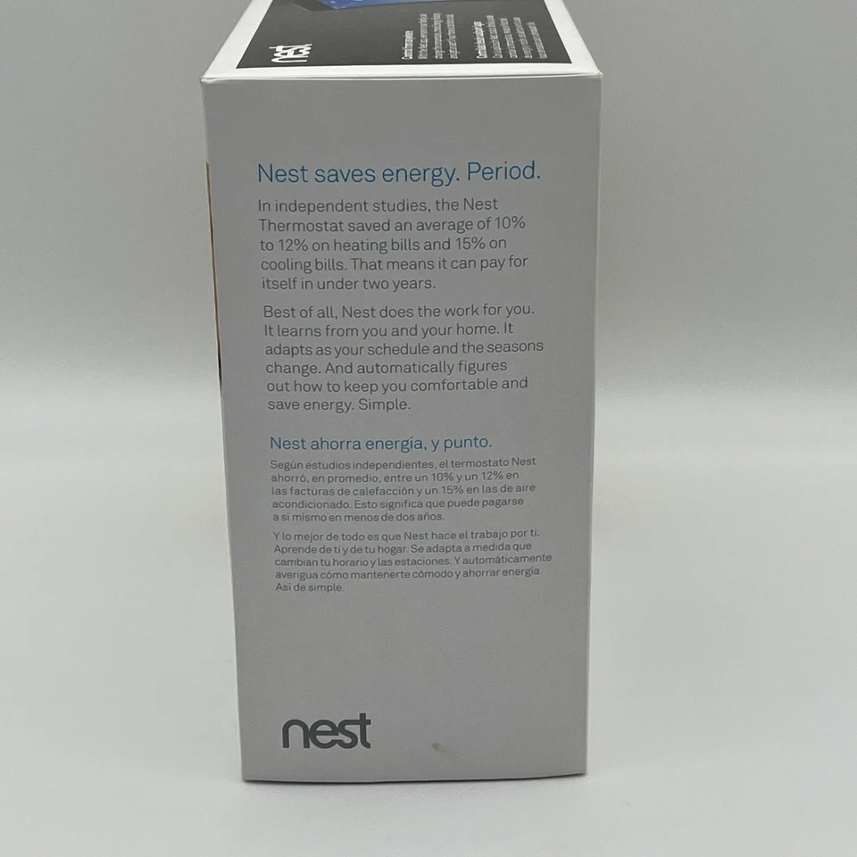 Google Nest 3rd Generation Programmable WiFi Thermostat Copper T3021US Open Box - Image 3 of 4