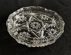 Vtg 1970s Anchor Hocking Star Of David Heavy Clear Glass Ashtray