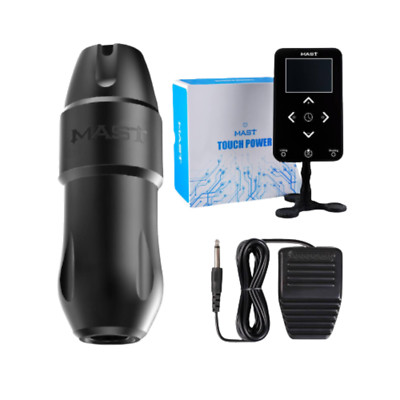Tattoo Set Dragonhawk Mast Tour Pro Rotary Tattoo Pen Maschine Netzteil Pedal