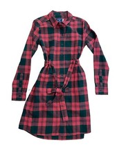 Impact United By Blue Flannel Shirt Dress Woman Size XS